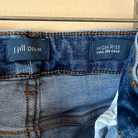 JJill HIgh-Rise Full Leg Cropped Jeans, Size 8 - Picture 5 of 6